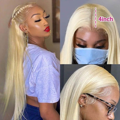 613 Blonde Wig Brazilian Straight Hair Wig 13x4 Lace Front Wig