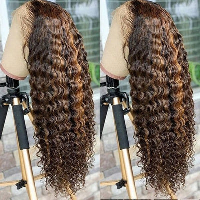 Idoli Highlights P4/27# Color Wig Deep Wave Wig 13x4 Lace Front Wig