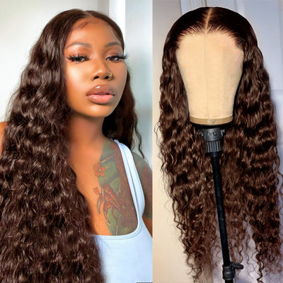 Idoli Chocolate Color Wig Deep Wave 13x4 Lace Front Wig