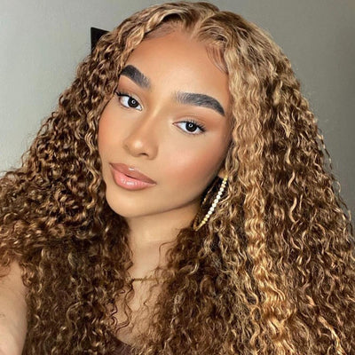 Highlights Color Curly Wig 13x6 Lace Front Wig