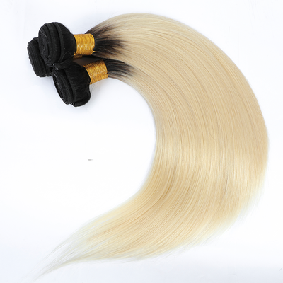 1B/613 Blonde Color Straight Hair Weave 3 Bundles