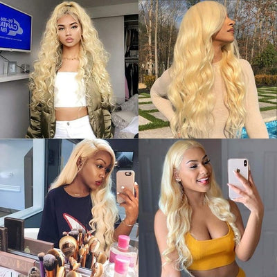 613 Blonde Wig Brazilian Body Wave Wig 13x4 Lace Front Wig