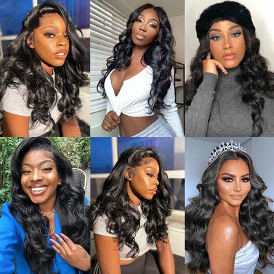 Idoli Hair 13x4 Super Full Lace Front Body Wave Wigs Pre Plucked Melted Match All Skin Color