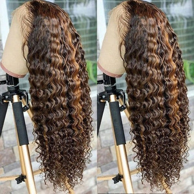 Idoli Highlights P4/27# Color Wig Deep Wave Wig 13x4 Lace Front Wig