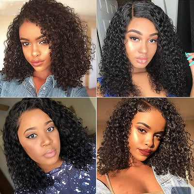 Brazilian Curly Hair Bob Wig 13x4 Lace Front Wig - Idoli Hair