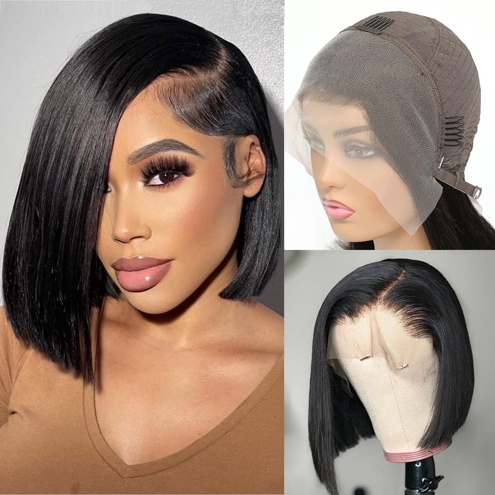 Brazilian Bob Wig Straight Hair Lace Front Wig - Idoli Hair