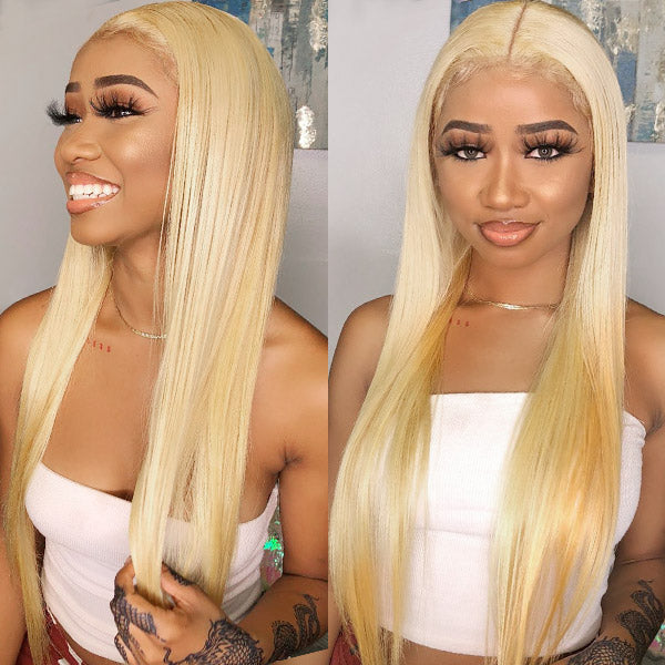 Idoli 613 Blonde Color Straight Hair Wig 13x6 Lace Front Wig