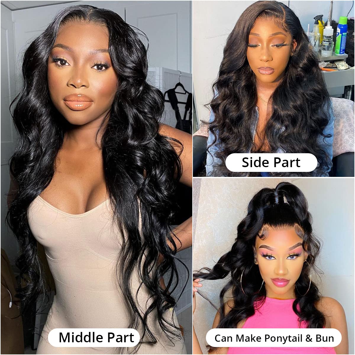 Virgin Human Hair Body Wave Wig 13x6 Lace Front Wig