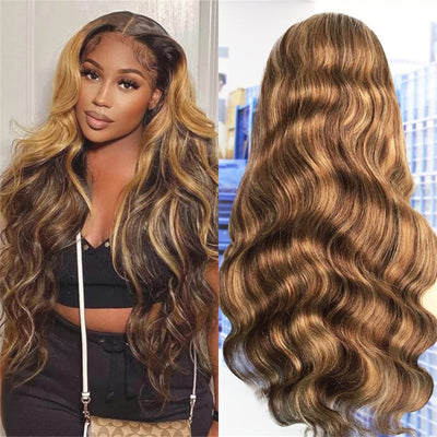 Brazilian Highlights Color Body Wave Wig 13x6 Lace Front Wig