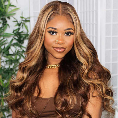 Brazilian Highlights Color Body Wave Wig 13x6 Lace Front Wig