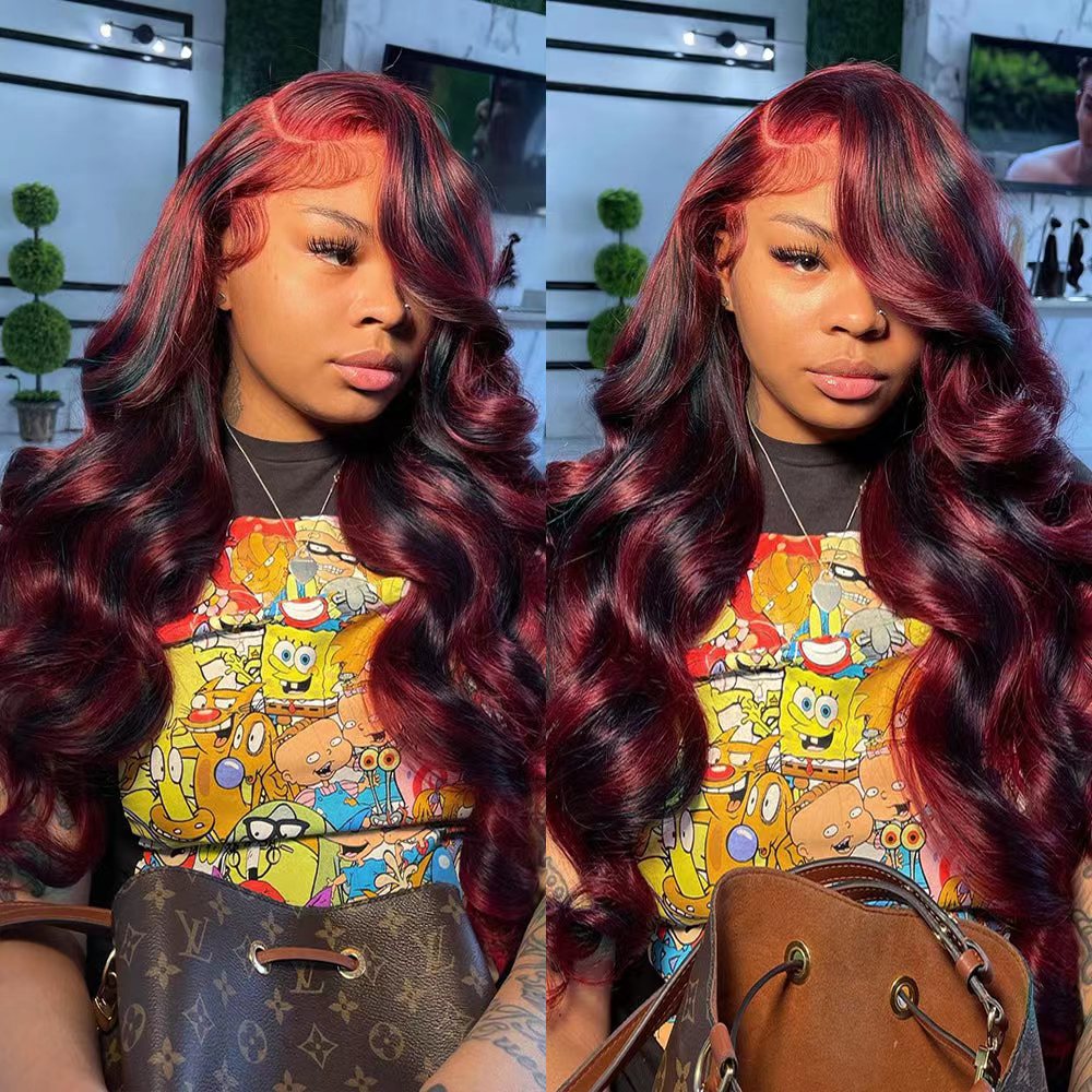 Piano 1B/99J Color Wig 13x6 Lace Frontal Wig Body Wave Wig