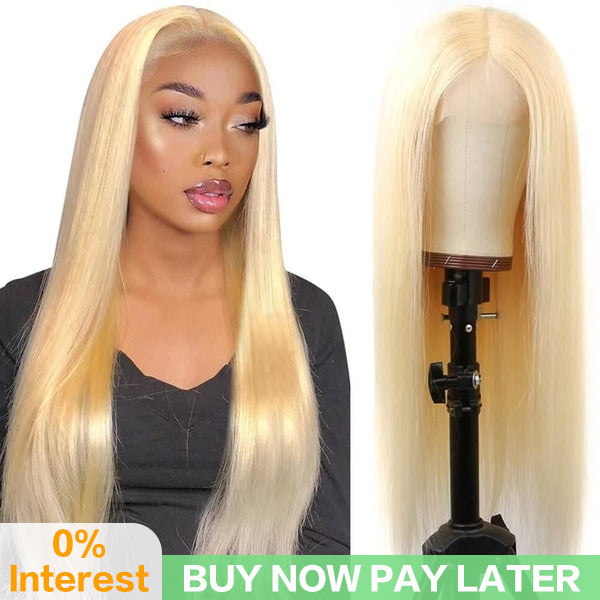 613 Blonde Wig Brazilian Straight Hair Wig 13x4 Lace Front Wig