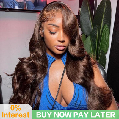 Chocolate Color Bouncy Body Wave Wig 13x4 Lace Front Wig