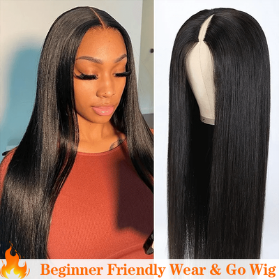 Idoli V Part Wig Straight Hair Human Hair Glueless Wig