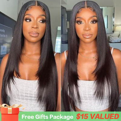 Idoli Brazilian 13x4 Lace Front Wig Straight Hair Wig Face Framing Layers