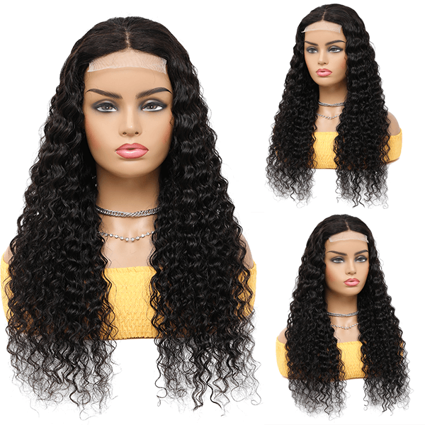 Idoli Deep Wave Wig 4x4 Lace Closure Wig Brazilian Human Hair Wigs