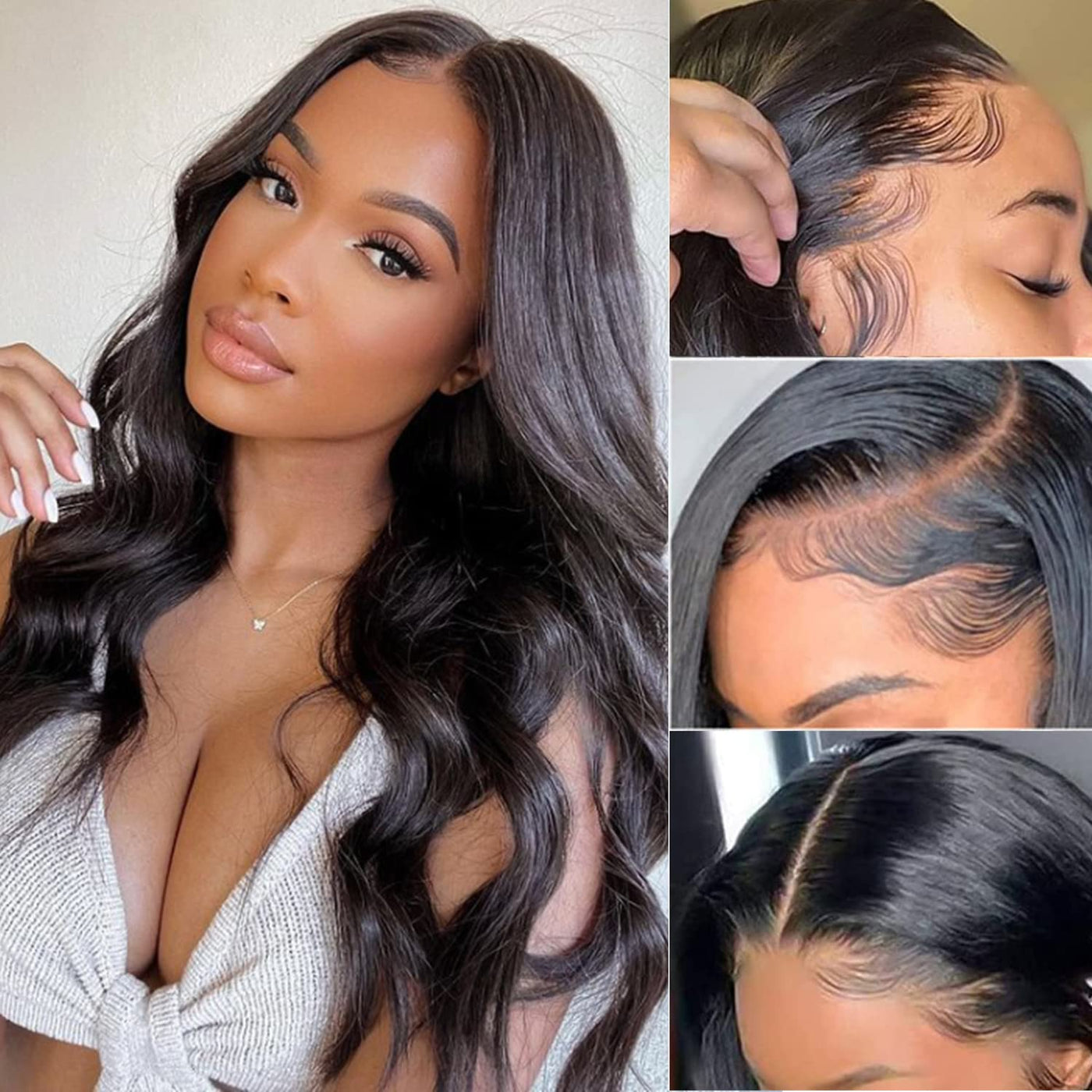 Body Wave Wig Real Virgin Human Hair 5x5 HD Lace Closure Wig