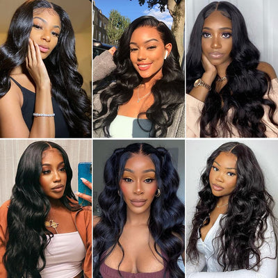 Body Wave Wig Real Virgin Human Hair 5x5 HD Lace Closure Wig