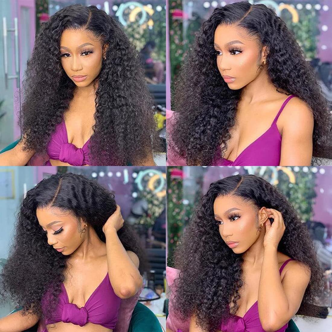5x5 HD Lace Closure Wig Curly Hair Wig Breathable Swiss Lace