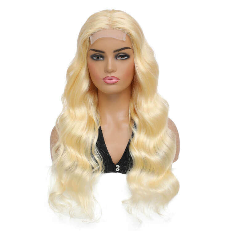 Idoli 613 Blonde Wig Body Wave Lace Closure Wig 4x4 Lace Wig
