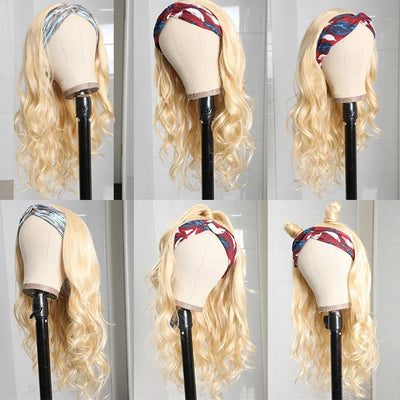 Headband Wig 613 Blonde Body Wave Wig Human Hair Wig