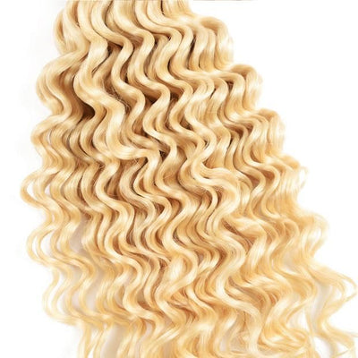 Idoli 613 Blonde Brazilian Hair Weave Single Bundle Deep Wave hair - Idoli Hair