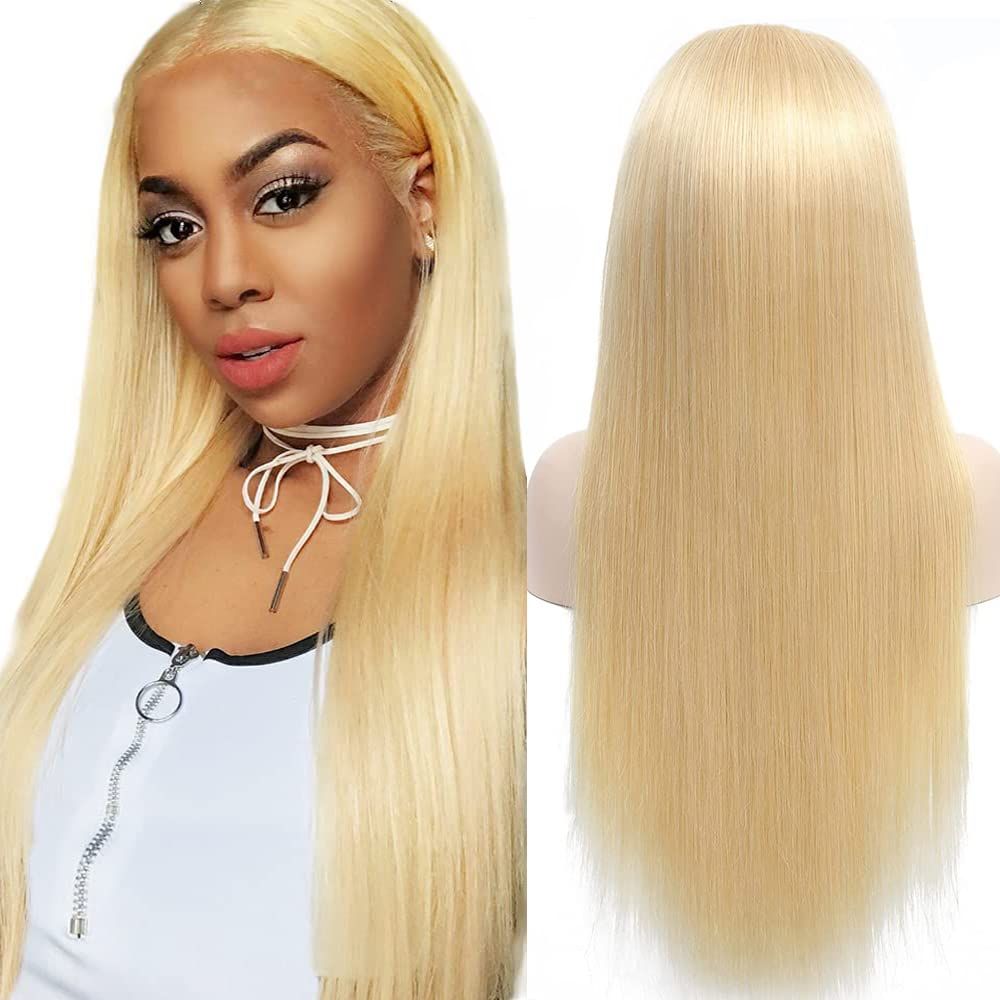 Idoli 613 Blonde Wig Straight Hair Lace Closure Wig 4x4 Lace Closure Wigs