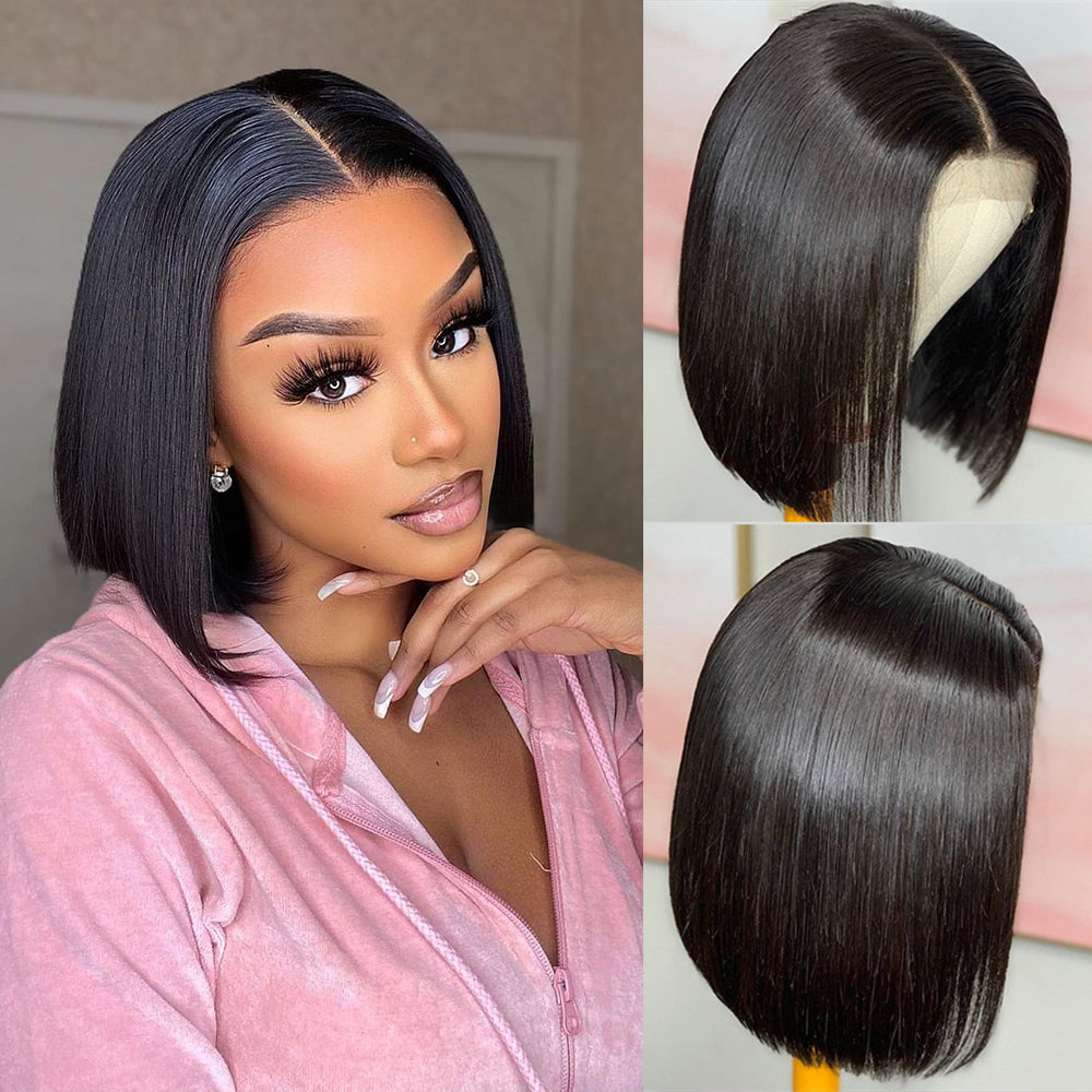Brazilian Bob Wig Straight Hair Lace Front Wig