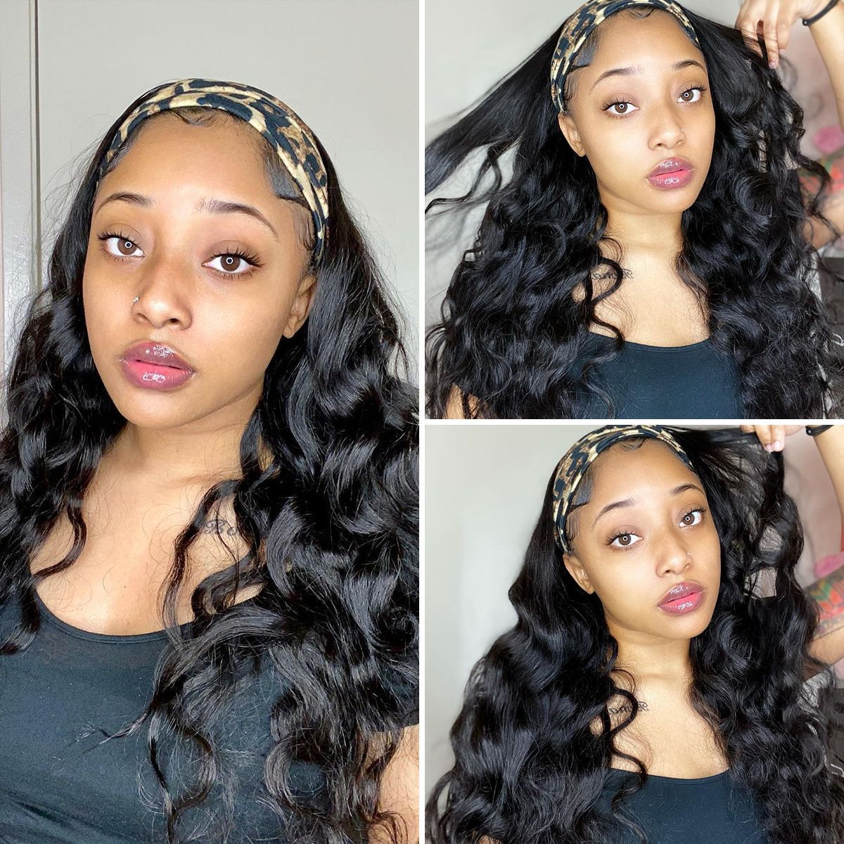 Headband Wig Headband Body Wave Hair Wig Ready to Go