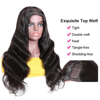 Idoli U Part Body Wave Hair Human Hair Glueless Wig