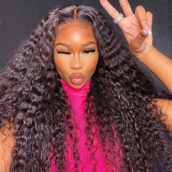 Idoli Deep Wave Wig 4x4 Lace Closure Wig Brazilian Human Hair Wigs