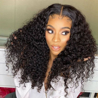 Idoli Deep Wave Wig 4x4 Lace Closure Wig Brazilian Human Hair Wigs