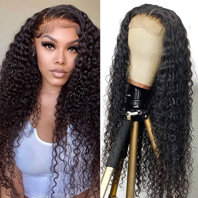 Idoli Water Wave Wig 4x4 Lace Closure Wig Brazilian Human Hair Wigs