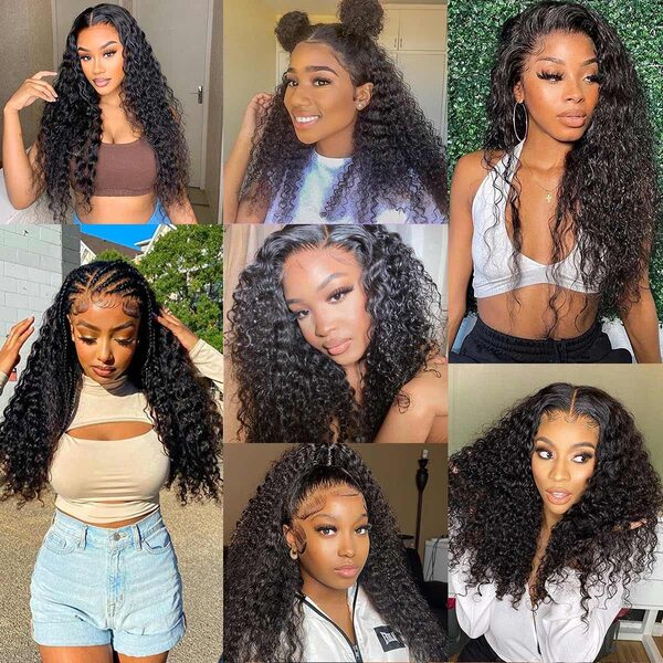 Idoli 13x4 Pre-plucked Lace Front Curly Wig Natural Color For Black Woman