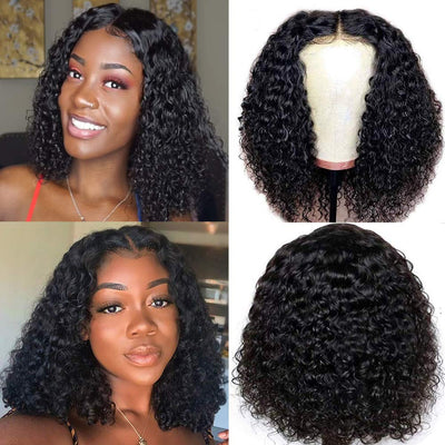 Idoli Curly Short Bob Wig Lace Closure Wig