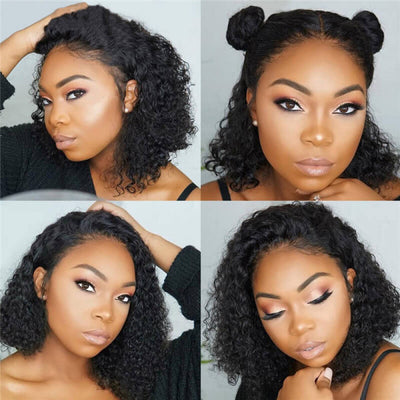 Idoli Curly Short Bob Wig Lace Closure Wig