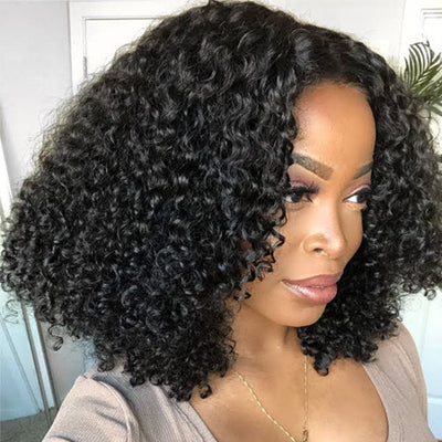 Idoli Curly Short Bob Wig Lace Closure Wig