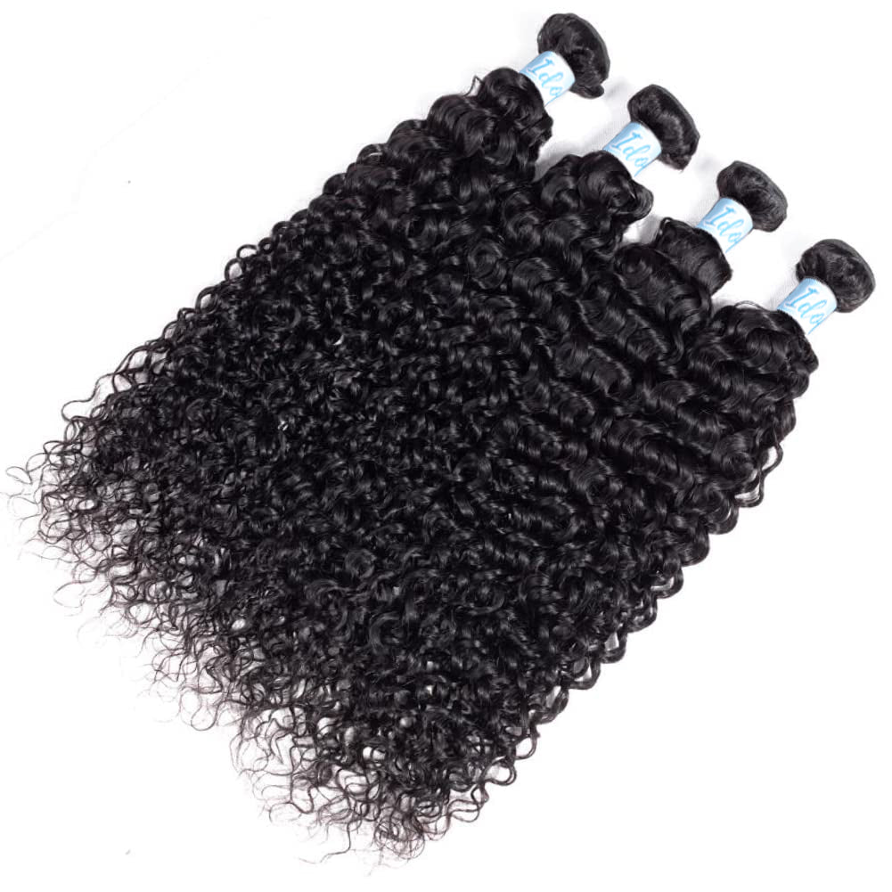 Idoli Indian Curly Hair 4 Bundles 10A Virgin Hair Weave