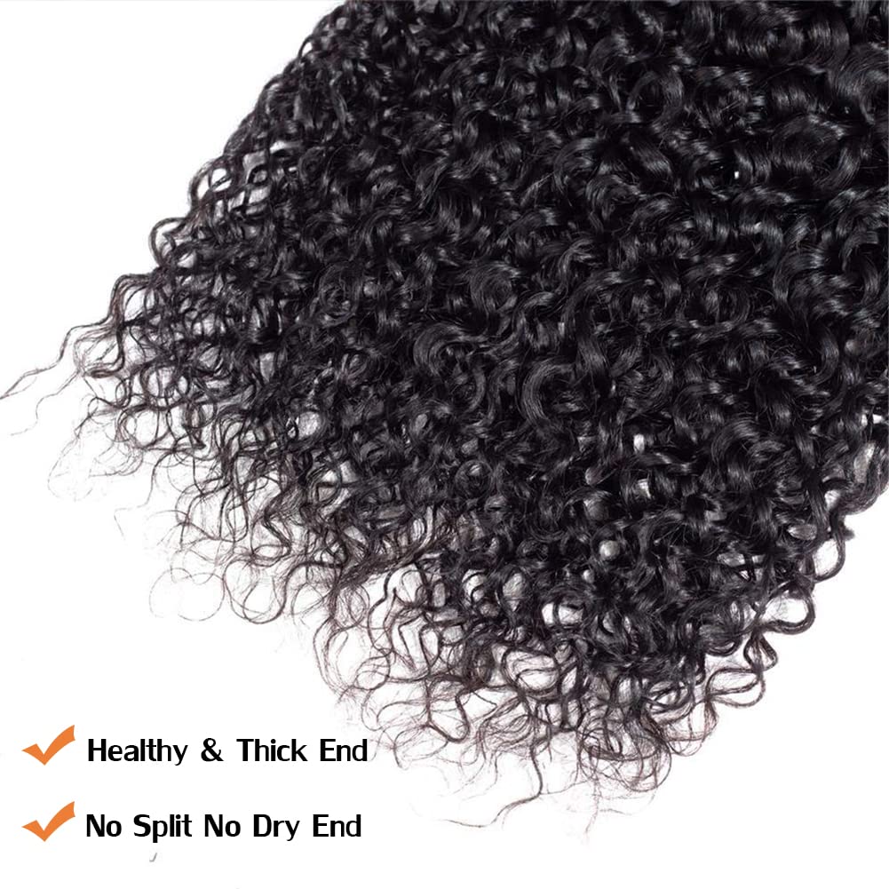 Idoli Indian Curly Hair 3 Bundles with Closure