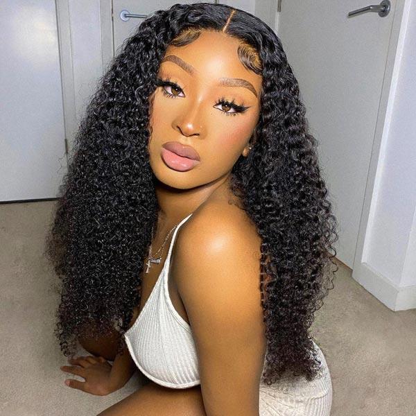 Indian Curly Hair 4 Bundles with 4x4 Lace Closure