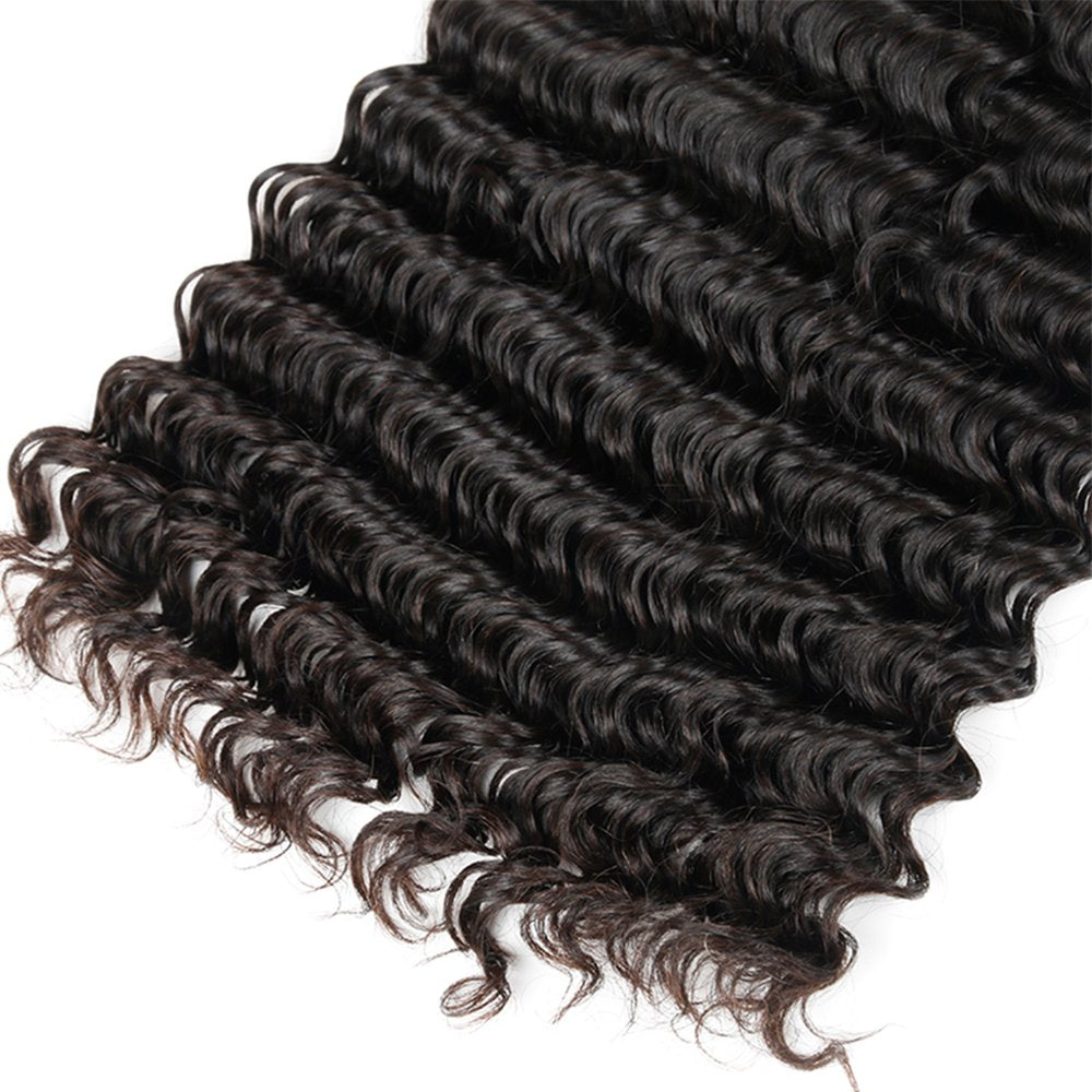 Idoli Virgin Indian Deep Wave Hair 4 Bundles
