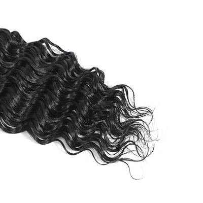 Virgin Peruvian Deep Wave Hair 3 Bundles with Lace Closure - Idoli Hair