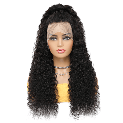 Peruvian Deep Wave Wig Virgin Hair 13x4 Lace Front Wig