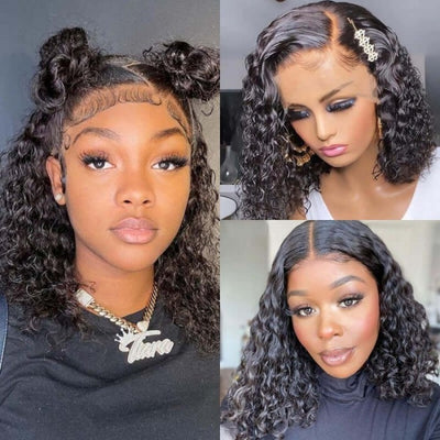 Bob Wig Deep Wave Hair Bob Wig 13x4 Lace Front Wig