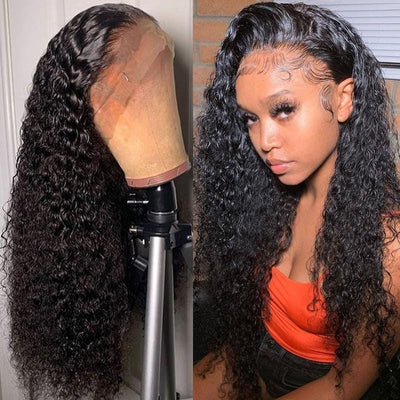 Idoli Virgin Curly Wig 13x4 Lace Front Wigs Human Hair Pre Plucked Hairline