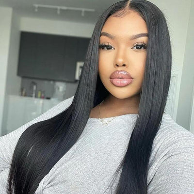 Idoli Brazilian 360 Lace Front Wig Straight Hair Wig for High Ponytail