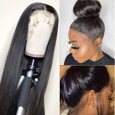 Idoli Brazilian 360 Lace Front Wig Straight Hair Wig for High Ponytail