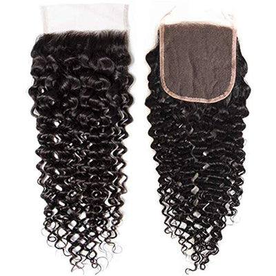 Peruvian Curly Hair 3 Bundles with 4x4 Lace Closure - Idoli Hair