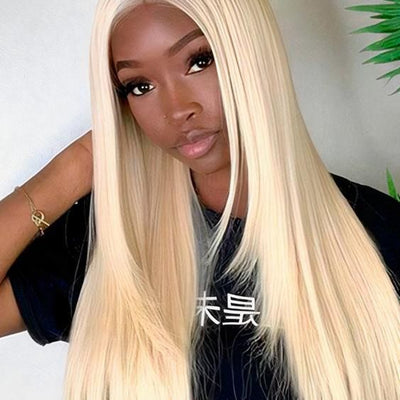 Best Brazilian Straight Hair Weave 4 Bundles with Closure 613 Blonde Color - Idoli Hair