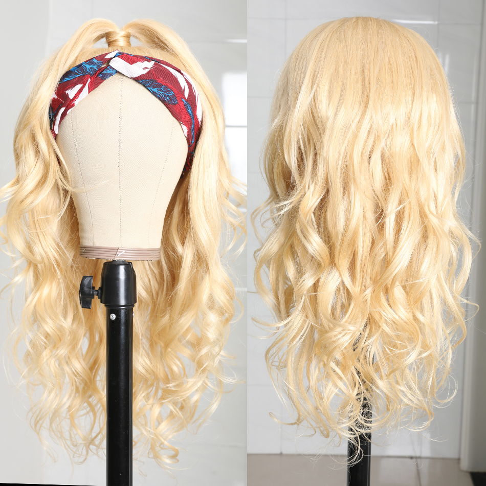 Headband Wig 613 Blonde Body Wave Wig Human Hair Wig